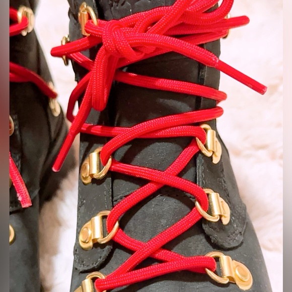 TIMBERLAND WOMEN'S HERITAGE WATERPROOF BOOT WHEAT NUBUCK W GOLD A5RS8 - Picture 5 of 8